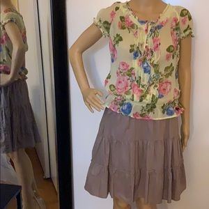 🌺 Abercrombie and Fitch. Floral Peasant Blouse.